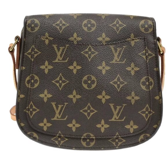 LOUIS VUITTON Saint Cloud MM Shoulder Bag Monogram Leather Brown M51243 17FA183 - Picture 14 of 16